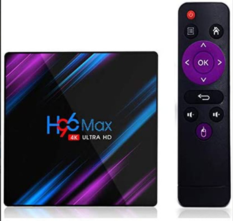 V88R 4K UHD Android TV Box, Quad Core, 4GB RAM 32GB, Dual WiFi, HDMI USB 0 inch Blu-ray Player(Black)