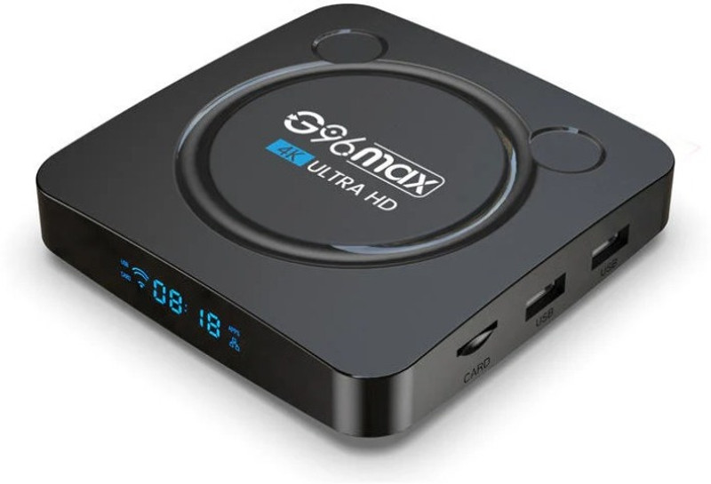 AUSHA Android TV Box 4K UHD | Real Time Clock | WiFi | Smart Media Player 32 inch Blu-ray Player(Black)