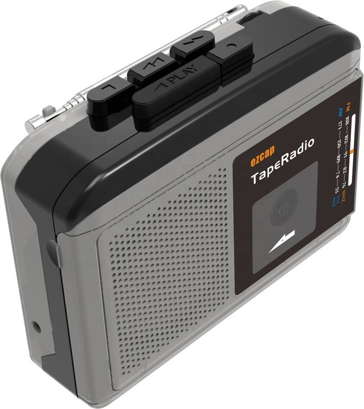 Tobo Cassette Player 233 Protable Radio Cassette Player with AM FM 3.5MM Speaker with 0 inch CD Player(Silver, Black)