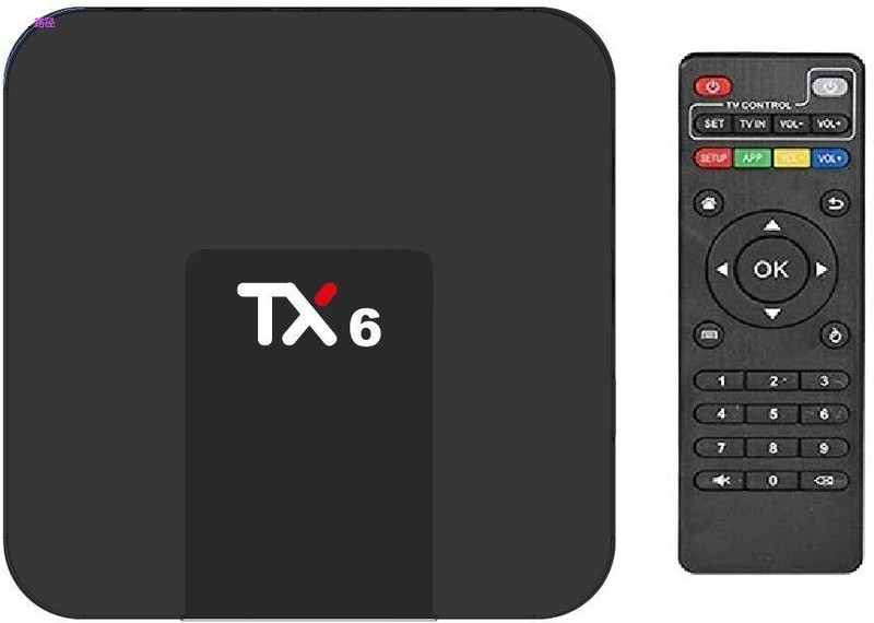 Techdash T95 Plus Android TV Box 4K Ultra HD Smart Streaming Device WiFi Media Player 1 inch Blu-ray Player(Black)