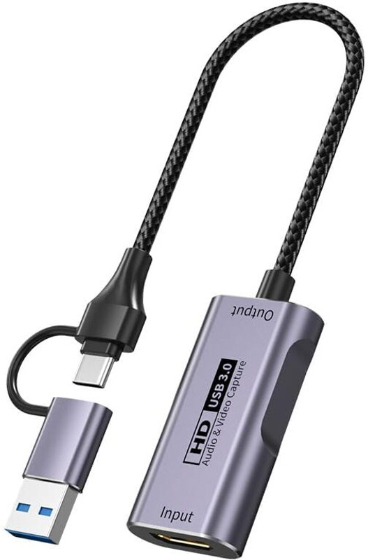 Tobo 3.0 USB 4K Type-C to HD Audio & Video Capture Card Adapter Converter TD-892HVC 46 inch Blu-ray Player(Grey)