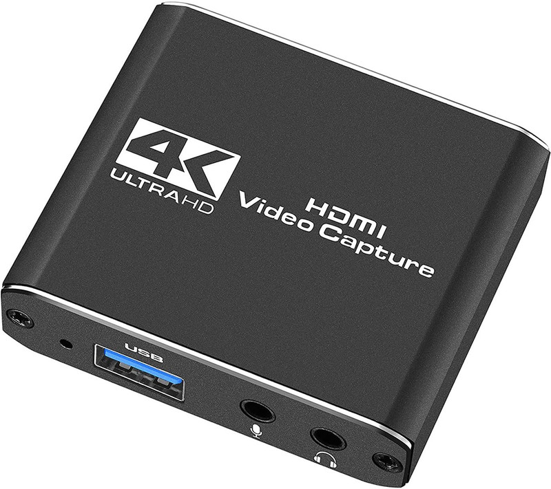 microware HDMI Video Game Capture Card HDMI USB 3.0 Adapter Video and Audio Capture 32 inch Blu-ray Player(Black)