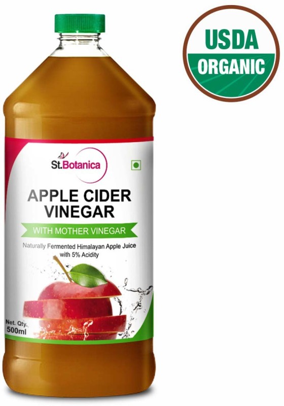 St.Botanica Natural Apple Cider Vinegar with Mother Vinegar – 500 ml – Raw, Unfiltered, UnRefined Vinegar