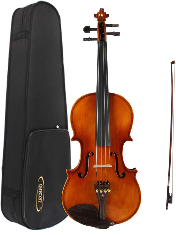 TECHNO 4/4 Full-Size Violin | Spruce Top, Flamed Maple, Ebony Fittings, Matt Case 4/4 Classical (Modern) Violin(Brown Yes)