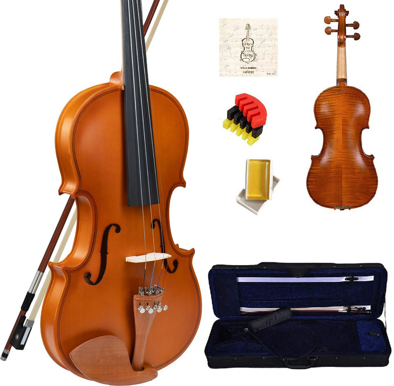 KADENCE Vivaldi Violin suitable size (1/2, 3/4, 4/4) V100 Series With Bow Rosin and Case 3/4 Classical (Modern) Violin(Brown Yes)