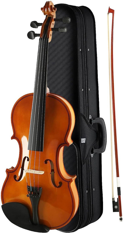 KADENCE Kadence, Vivaldi 4/4 Violin With Bow, Rosin, Hard Case (Brown Glossy V001C) 4/4 Classical (Modern) Violin(BROWN Yes)