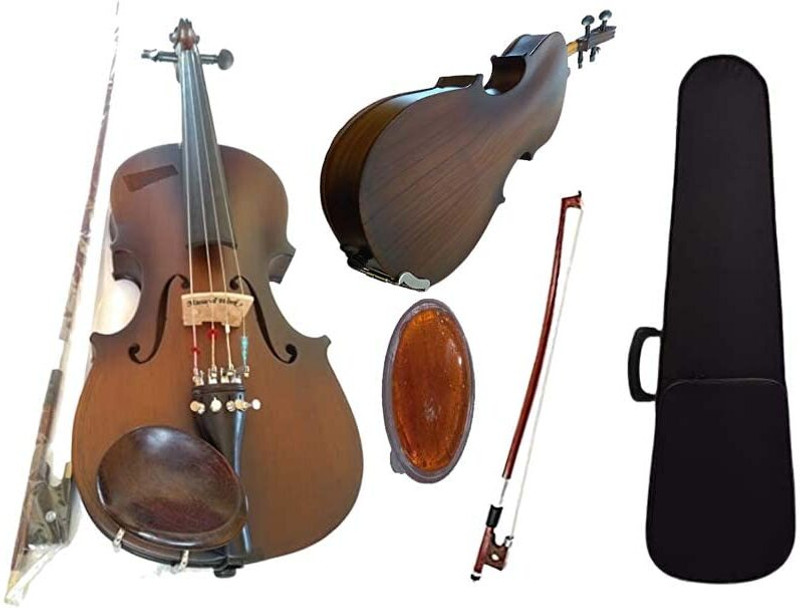 Pleasure Musical Works Best Sound violin 1/2 With Hard Carry Box Bow and Rosin 1/2 Classical (Modern) Violin(Brown Yes)