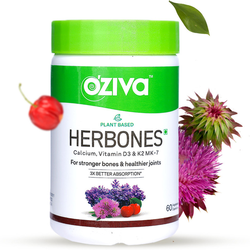 OZiva HerBones for Women, with Plant based Calcium for Stronger Bones,Healthier Joints(60 No)