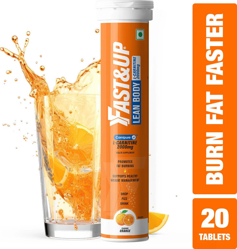FAST&UP L-Carnitine Lean Body - Helps Convert Fat into Energy, 2000 mg Carnipure TM(3 x 20 Tablets)