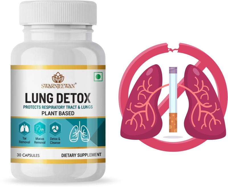 Swarnjeewan LUNG DETOX AYURVEDIC SUPPLEMENTS FOR HEALTHY LUNG(30 Capsules)