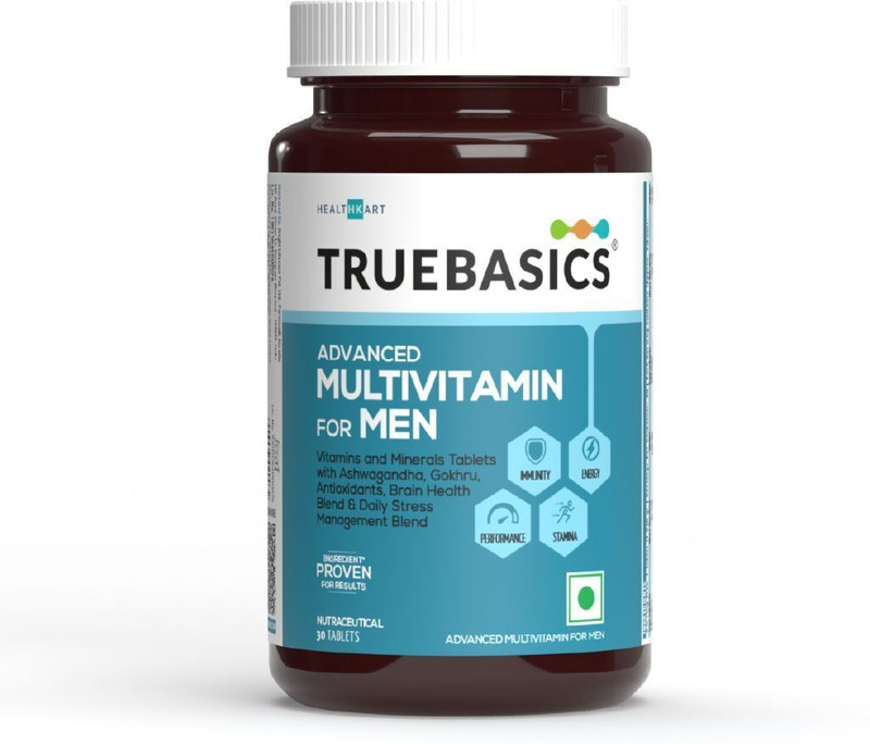 TRUEBASICS Multivit Men One Daily, Multivitamins, Multiminerals, Omega 3(30 Tablets)