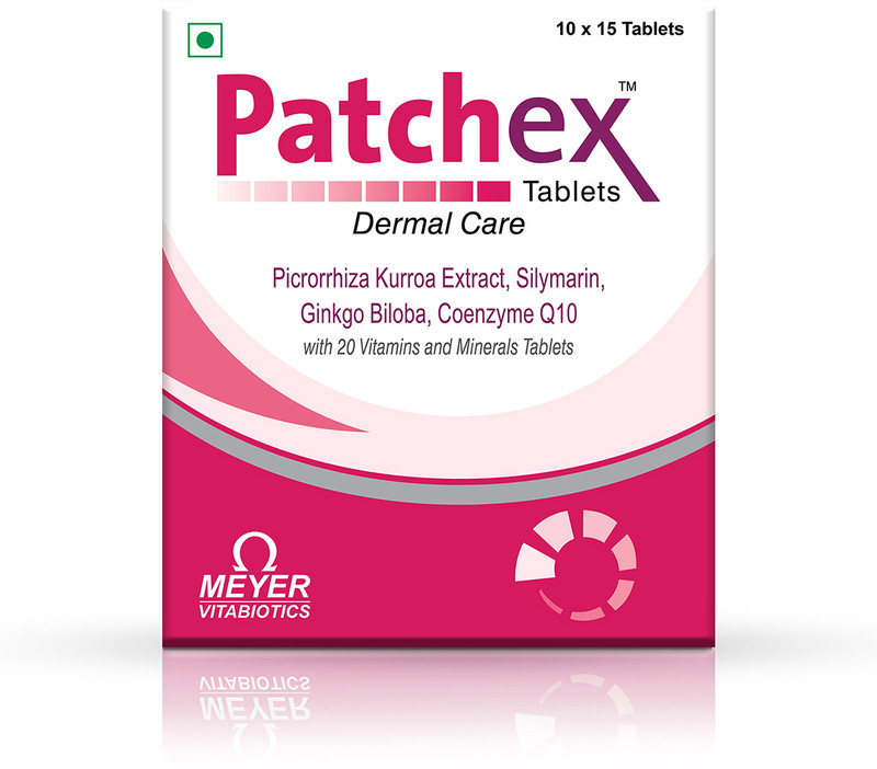 Patchex Picrorrhiza Kurroa Extract, Coq10, Ginkgo Biloba In The Management Of Vitiligo(15 Tablets)