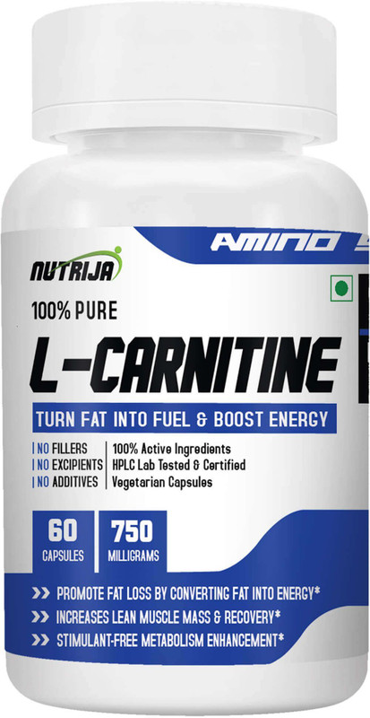NutriJa L-Carnitine 750mg - 60 Veg Capsules(60 No)