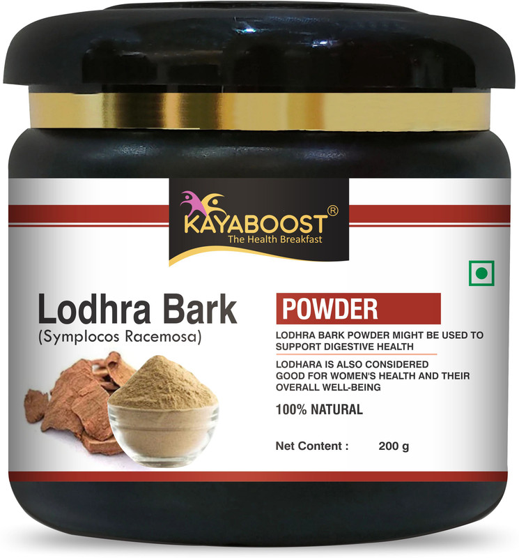 KAYABOOST Lodhra Bark Powder Organic, Lodh Pathani, Lodra Chhal Churna, Lodhara(200 g)