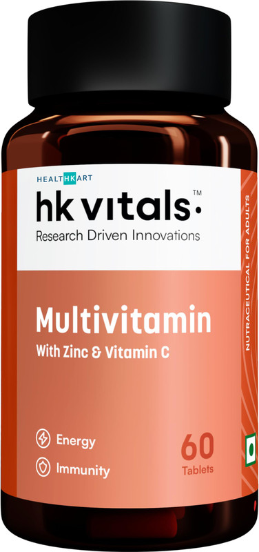 HEALTHKART HK Vitals Multivitamin with Ginseng Extract, Taurine and Multiminerals(60 Tablets)