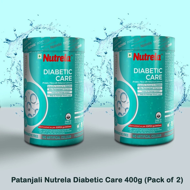 PATANJALI Diabetic Care, Free From Trans Fat, Gluten, 100% Vegan (Pack of 2)400g(2 x 400 g)