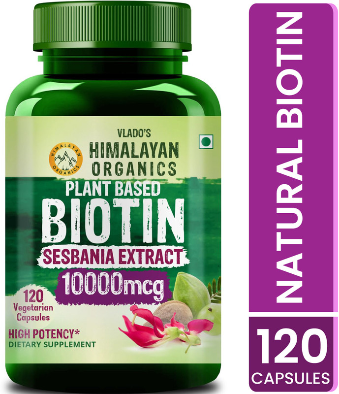 Vlado's Himalayan Organics Plant Based Biotin 10000Mcg/Serve(120 No)