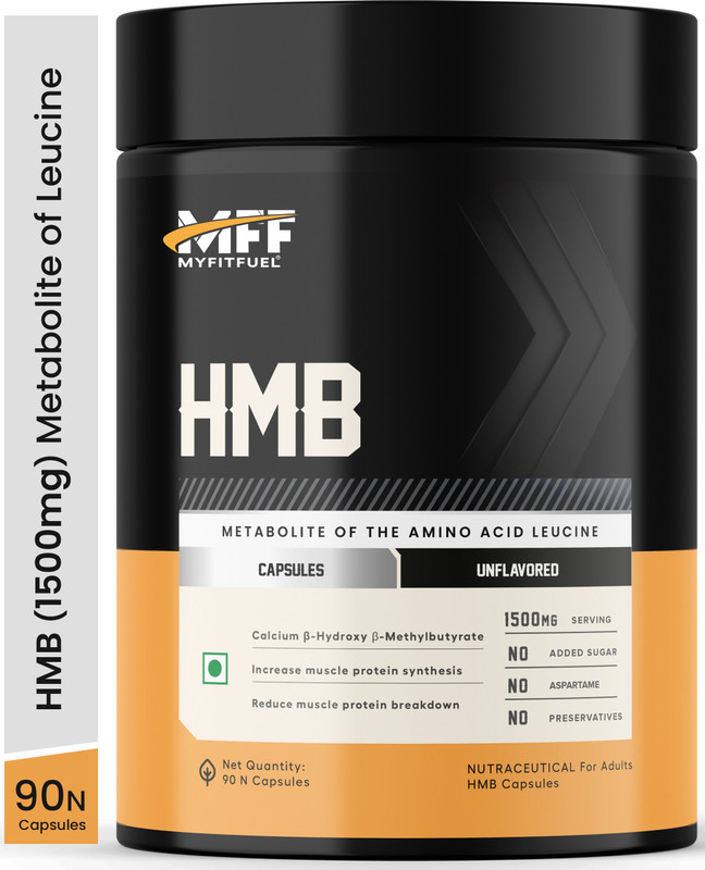 MyFitFuel HMB 1500mg (β-Hydroxy-β-methylbutyrate). Metabolite of Leucine. 90 Capsules(90 Capsules)