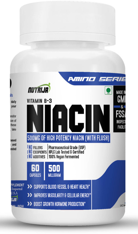 NutriJa NIACIN-500MG-CAPSULES-60 Capsules(60 x 8.33 mg)