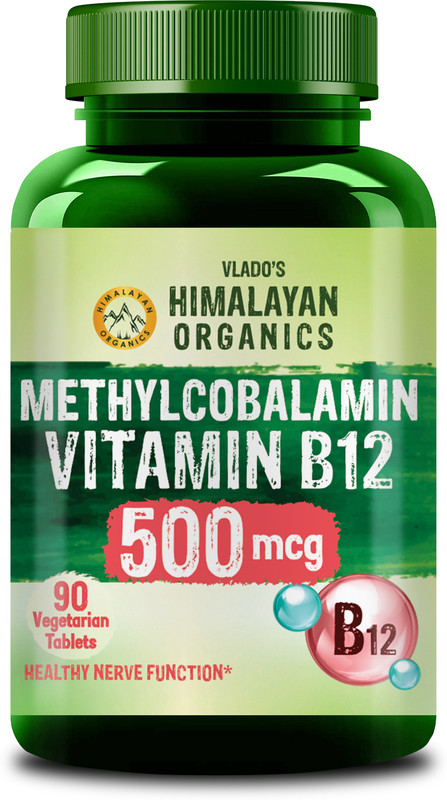 Vlado's Himalayan Organics Methylcobalamin 500 mcg Tablets for Men & Women Good For Memory, Brain, Heart(90 Tablets)