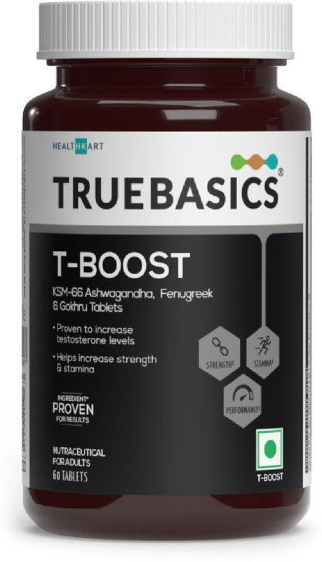 TRUEBASICS T-Boost, Testosterone Booster Supplement for Men(60 Tablets)