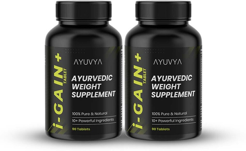 Ayuvya i-Gain+ Weight Supplement, Supports Natural Weight Gain with improved Appetite(90 Tablets)