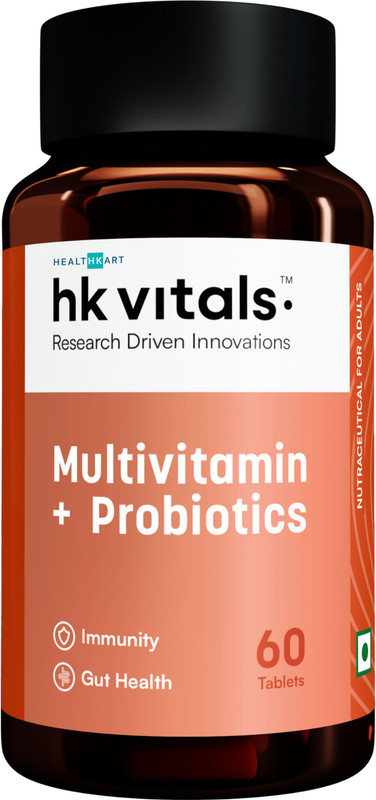 HEALTHKART HK Vitals Multivitamin with Probiotics, Immunity and Gut Health(60 Tablets)