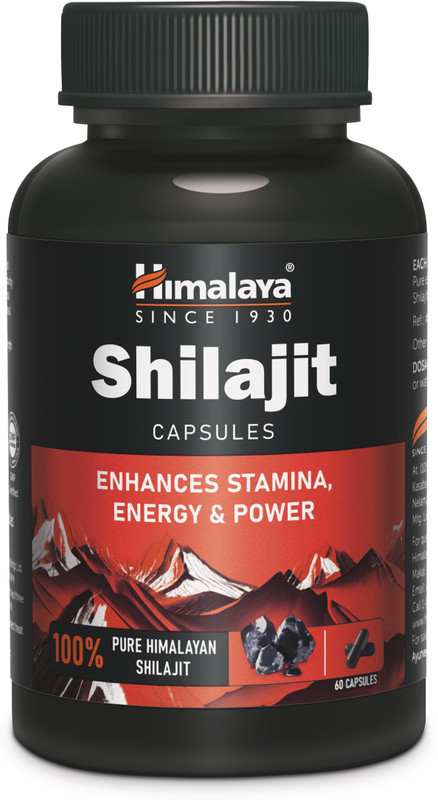 HIMALAYA Shilajit Capsule|For Stamina, Energy & Power|Supports Healthy Testosterone Level(60 Capsules)