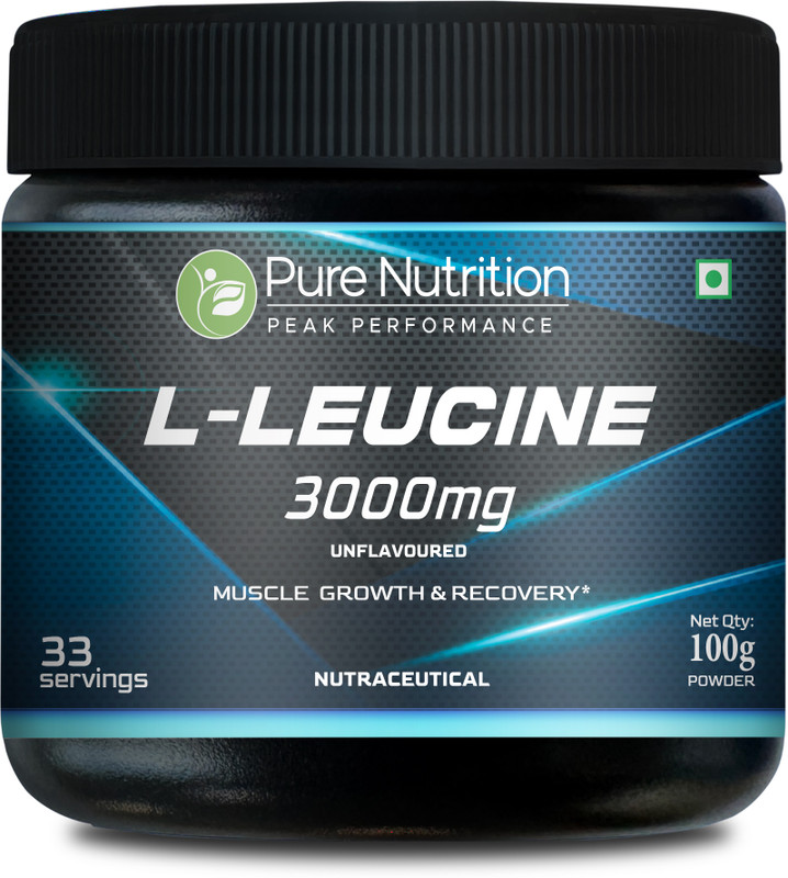 Pure Nutrition L-Leucine Powder | 3000 mg | 100g | Muscle Recovery & Strength | Unflavoured(3000 mg)