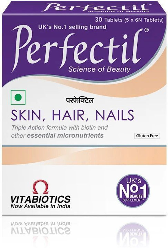 Perfectil Skin, Hair, Nail Supplements(20 Micronutrients Including Biotin)(30 No)