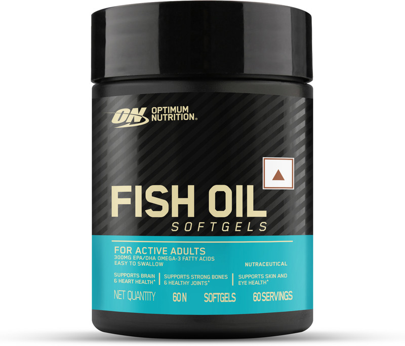 Optimum Nutrition Fish Oil - 60 Capsules, 1000 mg Fish Oil, 180 mg EPA, 120mg DHA(60 g)