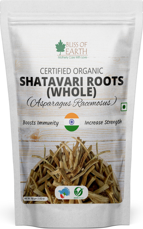 Bliss of Earth Shatavari Roots Whole Organic Asparagus Racemosus for immunity & Vitality 100gm(100 g)