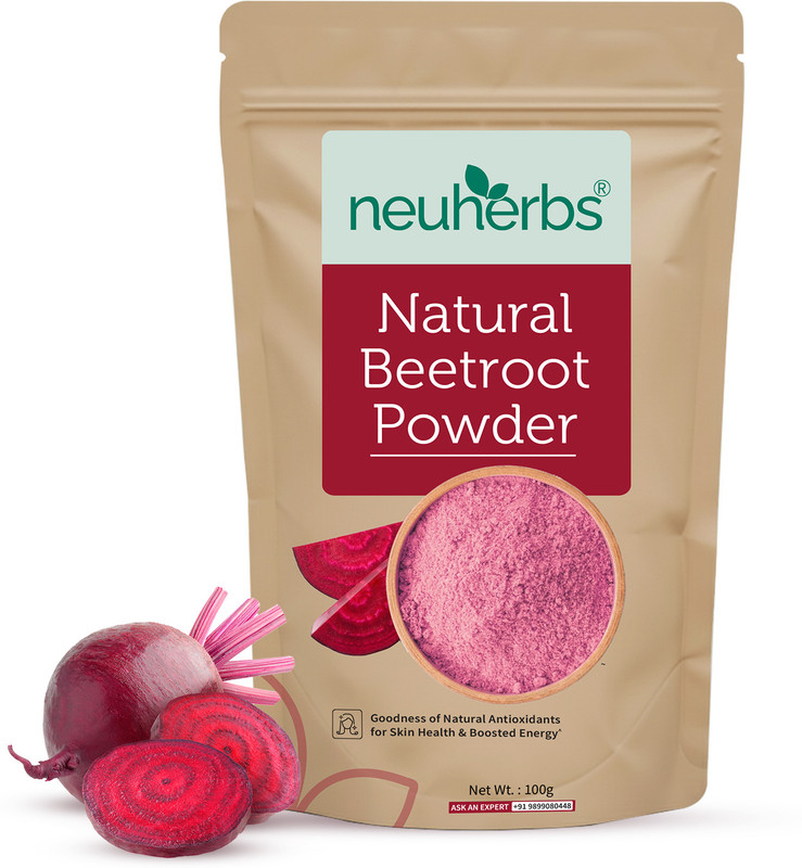Neuherbs Natural Beetroot Powder for Glowing Skin, Face & Hair| Boost Energy,Heart Health(100 g)