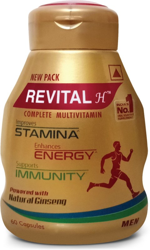 Revital Men Multivitamin with Calcium, Zinc & Ginseng for Immunity, Strong Bones & Energy(60)