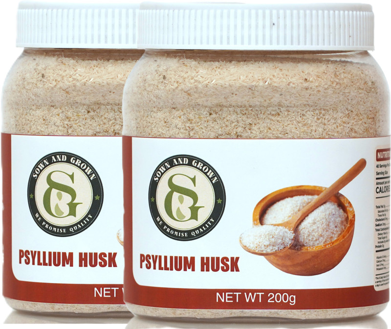 Sown and Grown Isabgol Psyllium Husk Pack of 2(2 x 200 g)