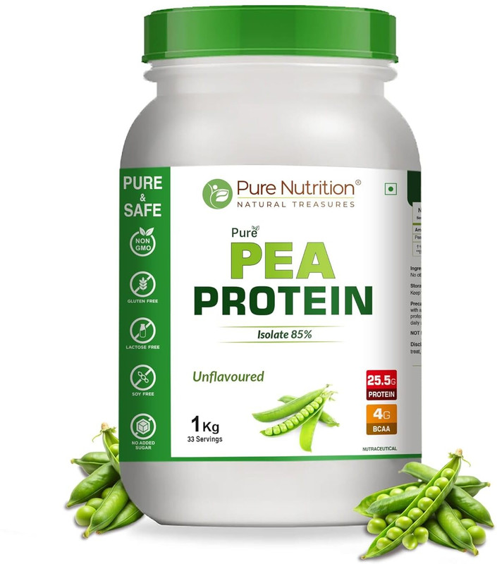 Pure Nutrition Pea Protein Isolate 85% | 25.5g Protein | Vegan & Gluten-Free(1 kg)