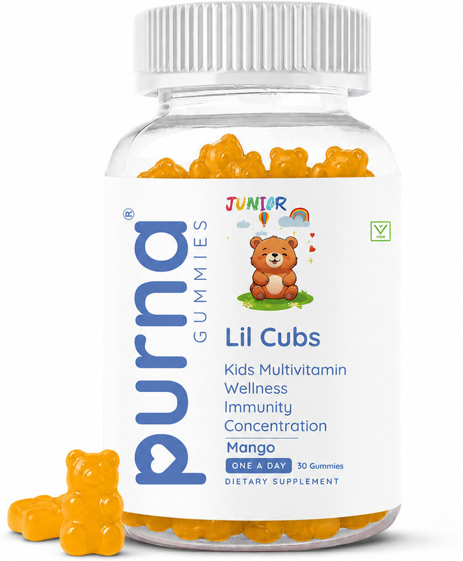 Purna Gummies Kids Multivitamin Gummies For Growth, Immunity and Health - 30 Gummies(30 No)