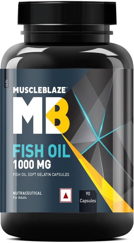 MuscleBlaze Omega 3 Fish Oil 1000 mg (180mg EPA and 120mg DHA)