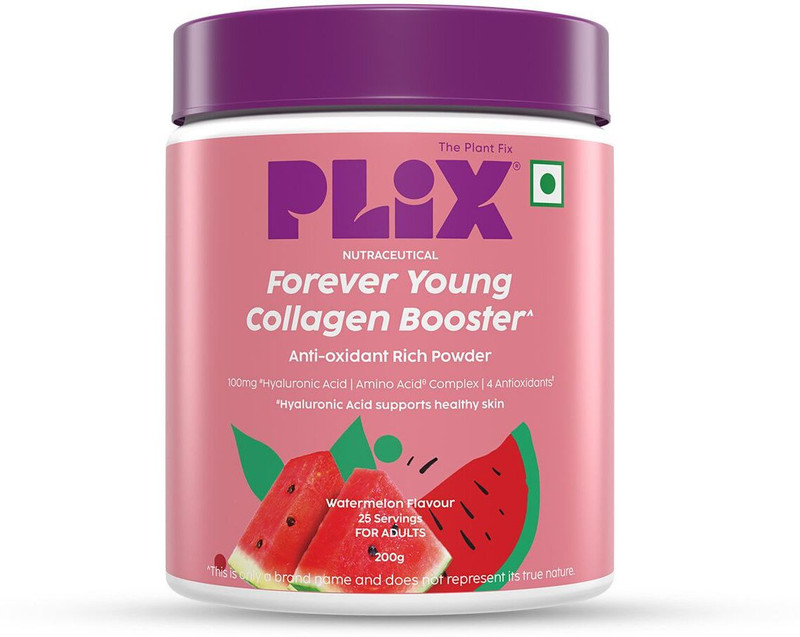 The Plant Fix Plix Collagen Booster Powder | Hydration,Skin Health & Antioxidant Support,Watermelon(200 g)
