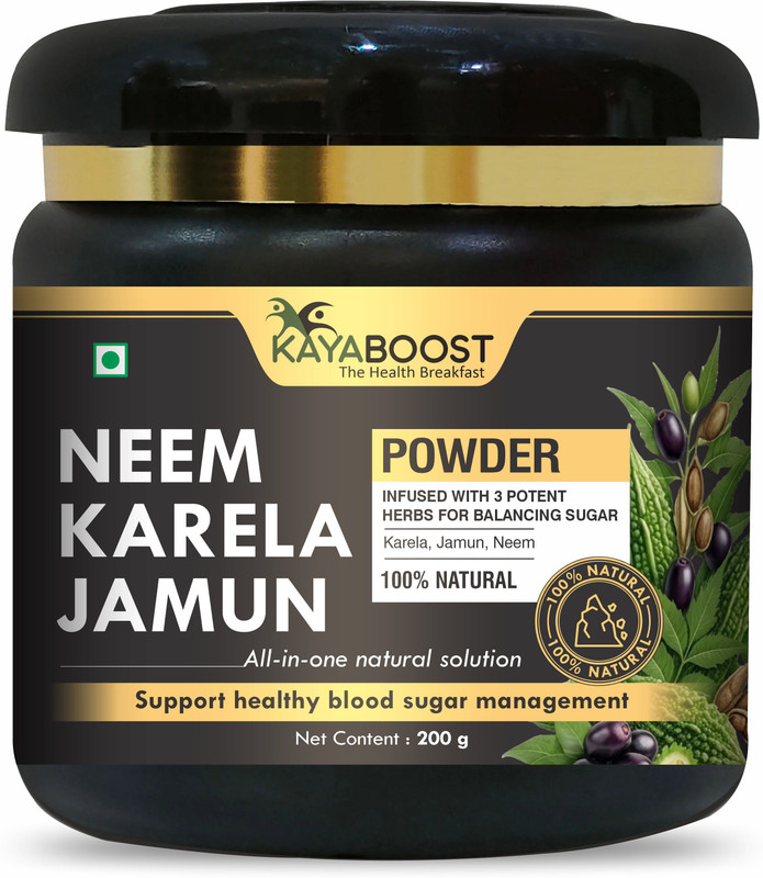 KAYABOOST Jamun Neem Karela Powder for Maintaining Blood Sugar Levels(200 g)
