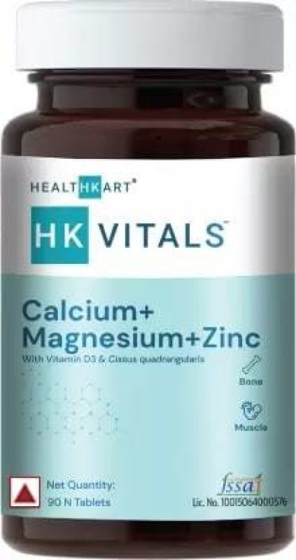 HEALTHKART HK Vitals Calcium+Magnesium+Zinc & Vitamin D3, Bone Health (90 Tablets)(90 Tablets)