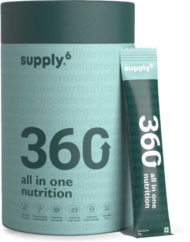 Supply6 360 | All in one Nutrition | Gut health | Organic Superfoods | No added sugar1(150 g)