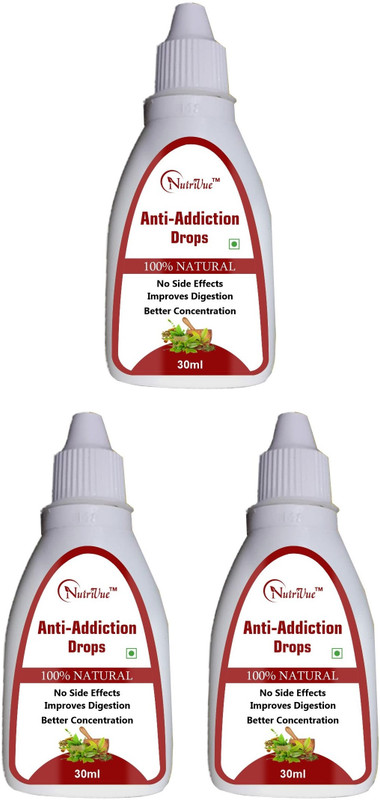 Nutrivue Anti Addiction Drops Improve Digestion Better Concentration (2x30ml)(Pack of 2, 60 ml)