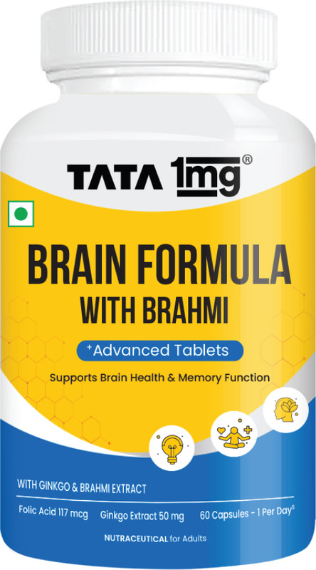 TATA 1mg Brain Formula for Memory Health And Concentration(60 Capsules)