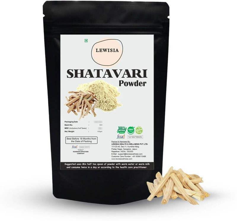 LEWISIA IN ORGANICS 100% Organic Shatavari Powder, Satavari Churna(100 g)