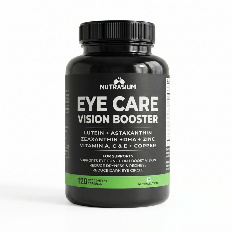 NUTRASIUM Eye care & Vision Booster | Lutein ,Astaxanthin, Zeaxanthin For Eye Shield(120 Capsules)