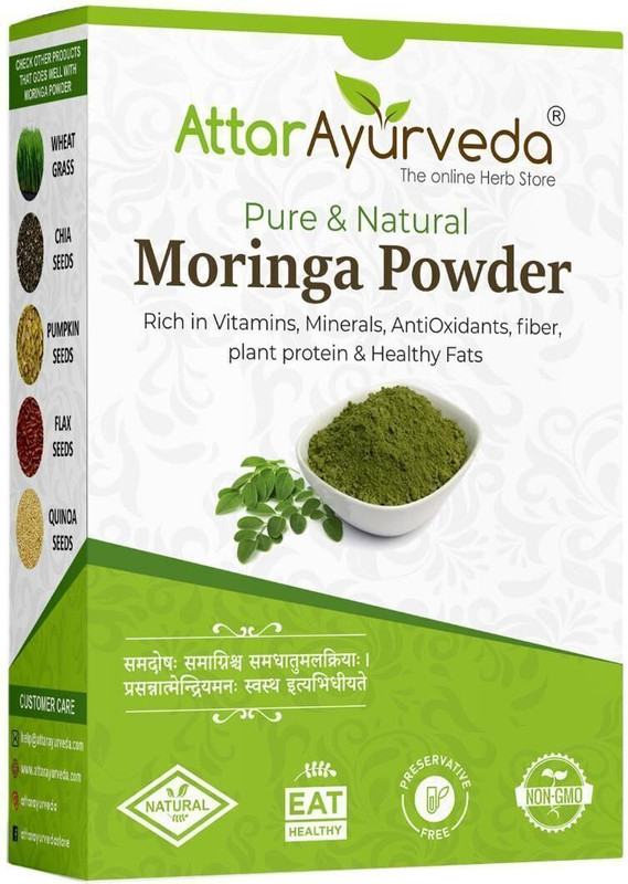 Attar Ayurveda Pure Moringa Powder For Weight Loss(200 g)