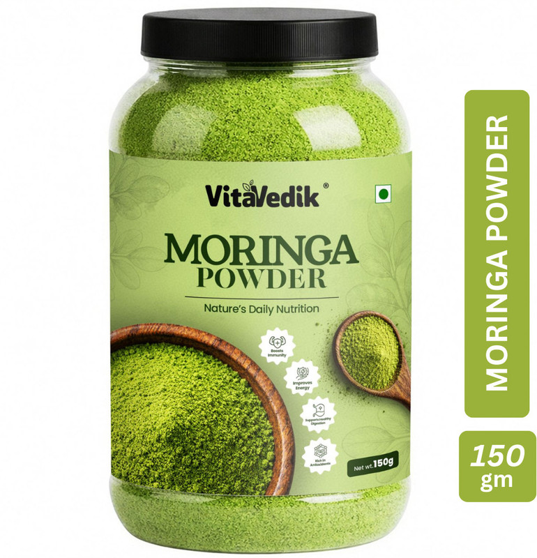VitaVedik Moringa Powder 100% Pure & Natural Superfood | Rich in Vitamins, Iron & Calcium(150 g)