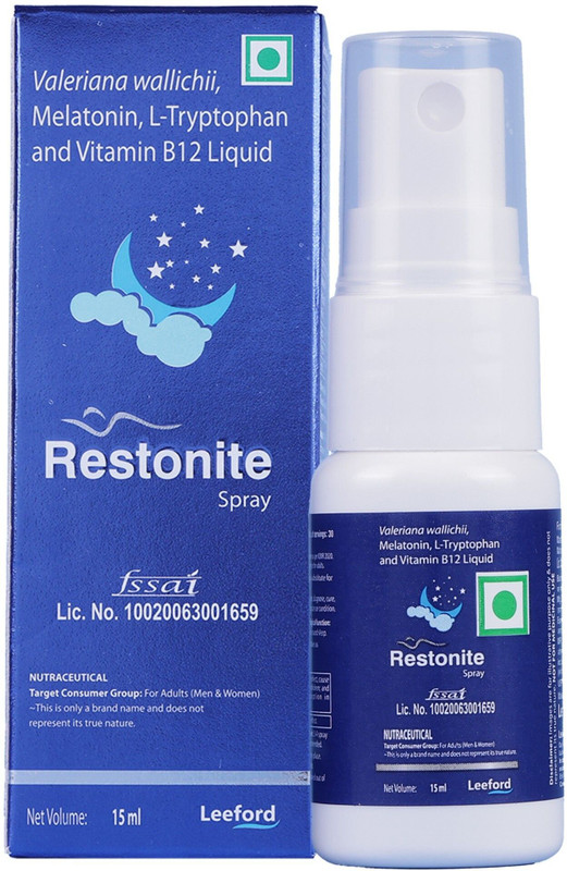 restonite Spray Better Sleep with Melatonin Safe & Effective for Insomnia For Adults(15 ml)