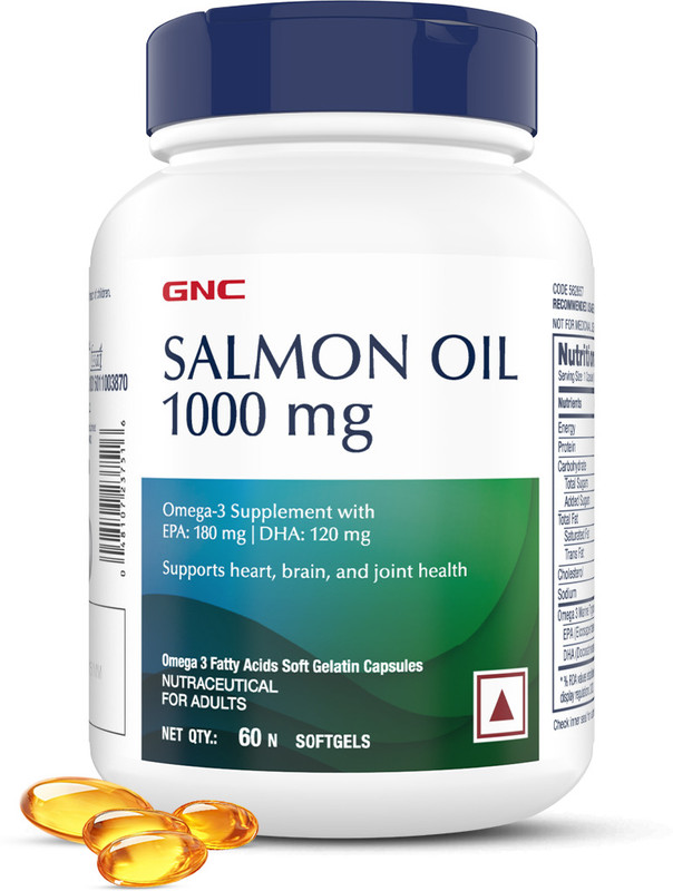GNC Salmon Oil for Men & Women- 60 Softgels(60 No)